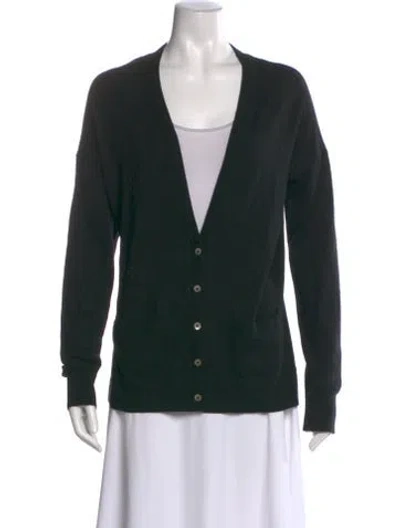 Pre-owned Vince Cashmere V-neck Sweater In Black