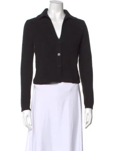 Pre-owned Vince Cashmere V-neck Sweater In Black