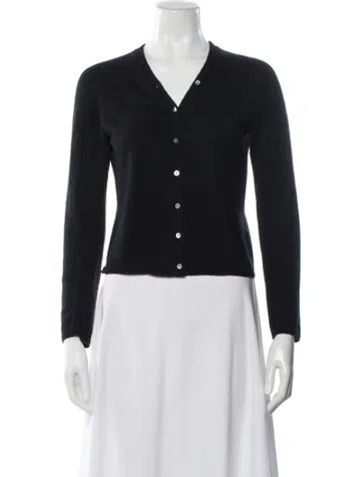 Pre-owned Vince Cashmere V-neck Sweater In Black