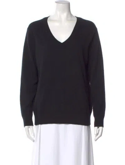 Pre-owned Vince Cashmere V-neck Sweater In Black