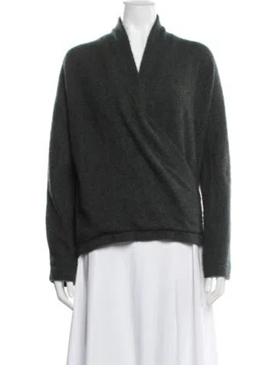 Pre-owned Vince Cashmere V-neck Sweater In Black