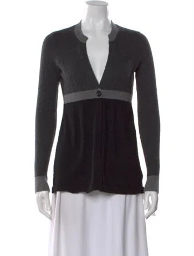 Pre-owned Vince Cashmere V-neck Sweater In Black