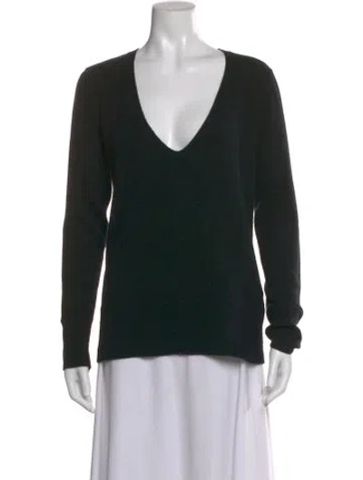 Pre-owned Vince Cashmere V-neck Sweater In Black