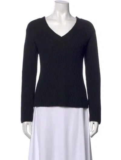 Pre-owned Vince Cashmere V-neck Sweater In Black