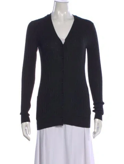 Pre-owned Vince Cashmere V-neck Sweater In Black