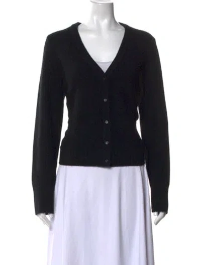 Pre-owned Vince Cashmere V-neck Sweater In Black