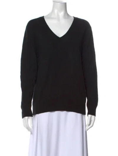 Pre-owned Vince Cashmere V-neck Sweater In Black