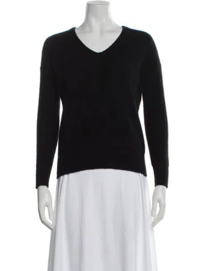 Pre-owned Vince Cashmere V-neck Sweater In Black