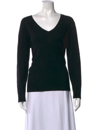 Pre-owned Vince Cashmere V-neck Sweater In Black