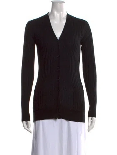 Pre-owned Vince Cashmere V-neck Sweater In Black