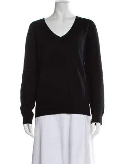 Pre-owned Vince Cashmere V-neck Sweater In Black