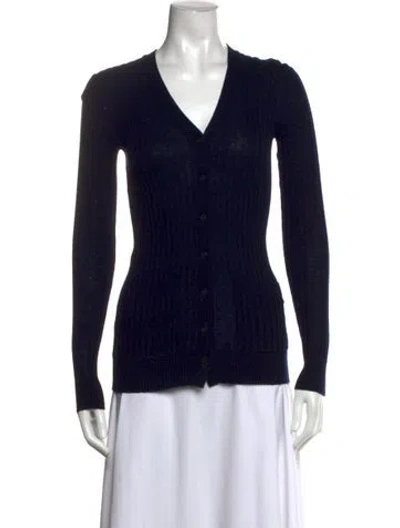 Pre-owned Vince Cashmere V-neck Sweater In Black