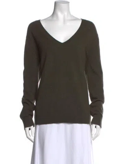 Pre-owned Vince Cashmere V-neck Sweater In Black