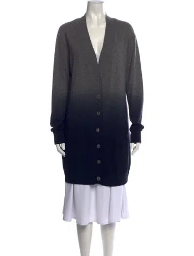 Pre-owned Vince Cashmere V-neck Sweater In Black/grey