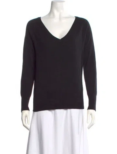 Pre-owned Vince Cashmere V-neck Sweater In Blue