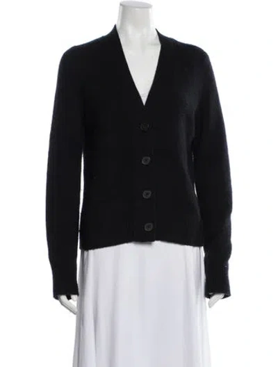 Pre-owned Vince Cashmere V-neck Sweater In Blue