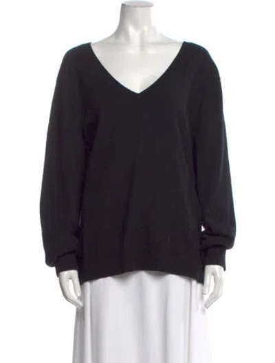 Pre-owned Vince Cashmere V-neck Sweater In Blue