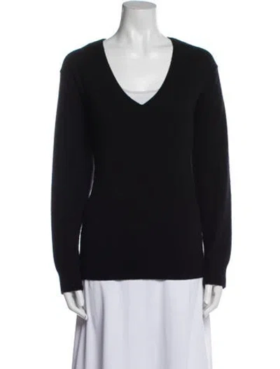 Pre-owned Vince Cashmere V-neck Sweater In Blue