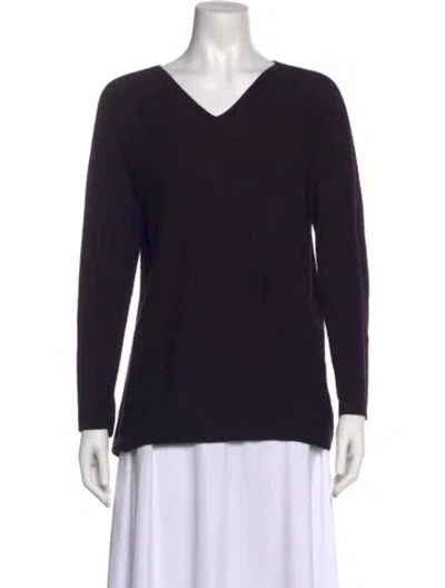 Pre-owned Vince Cashmere V-neck Sweater In Blue