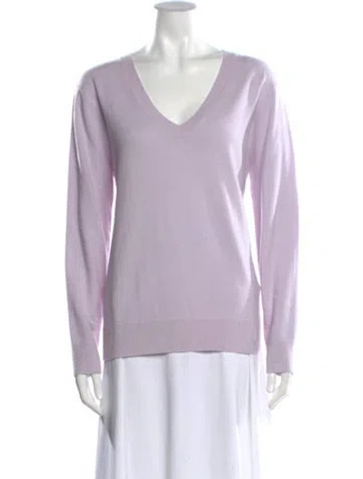 Pre-owned Vince Cashmere V-neck Sweater In Blue