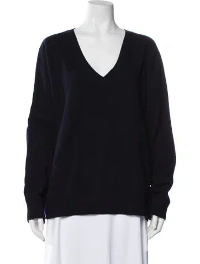 Pre-owned Vince Cashmere V-neck Sweater In Blue