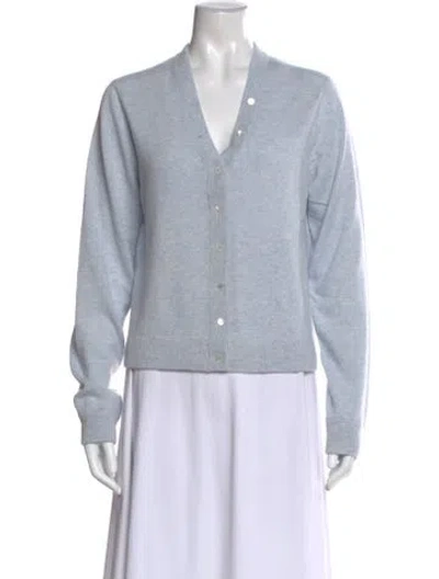 Pre-owned Vince Cashmere V-neck Sweater In Blue