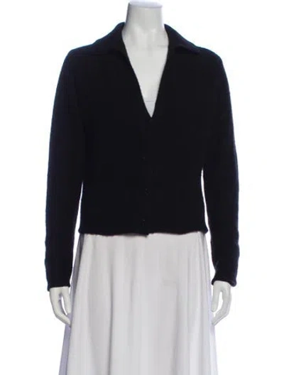 Pre-owned Vince Cashmere V-neck Sweater In Blue
