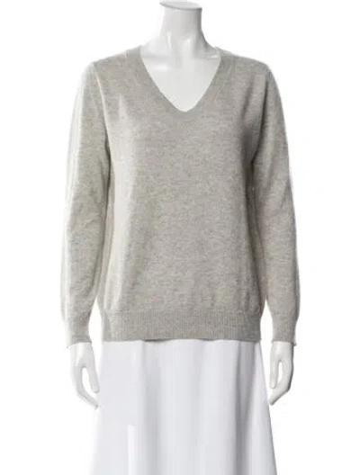 Pre-owned Vince Cashmere V-neck Sweater In Blue