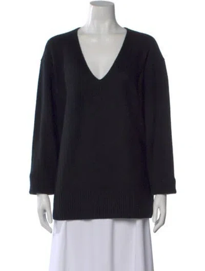 Pre-owned Vince Cashmere V-neck Sweater In Blue