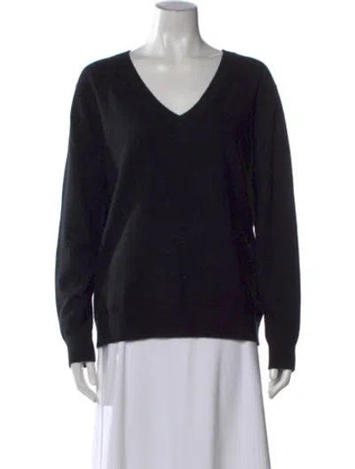 Pre-owned Vince Cashmere V-neck Sweater In Blue