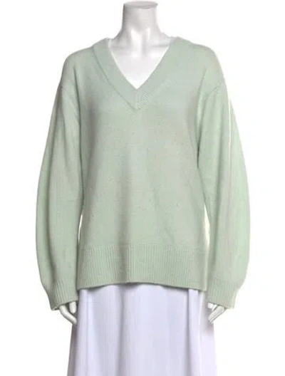 Pre-owned Vince Cashmere V-neck Sweater In Blue