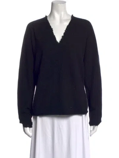 Pre-owned Vince Cashmere V-neck Sweater In Blue