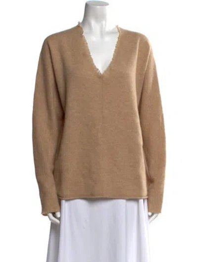 Pre-owned Vince Cashmere V-neck Sweater In Brown