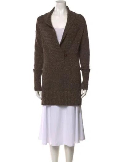 Pre-owned Vince Cashmere V-neck Sweater In Brown
