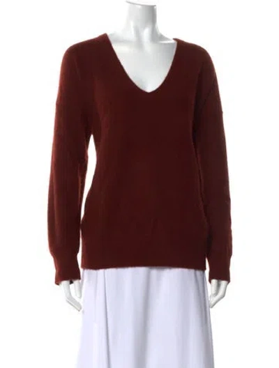 Pre-owned Vince Cashmere V-neck Sweater In Brown