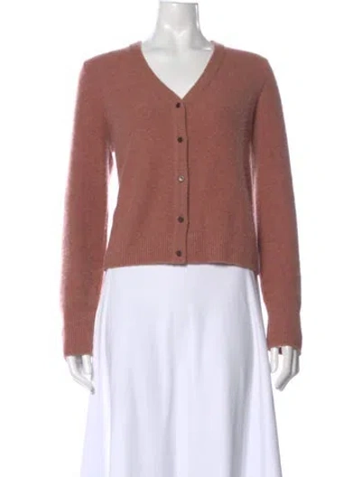 Pre-owned Vince Cashmere V-neck Sweater In Brown