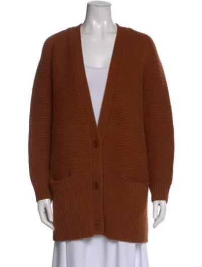 Pre-owned Vince Cashmere V-neck Sweater In Brown