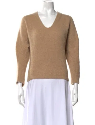Pre-owned Vince Cashmere V-neck Sweater In Brown