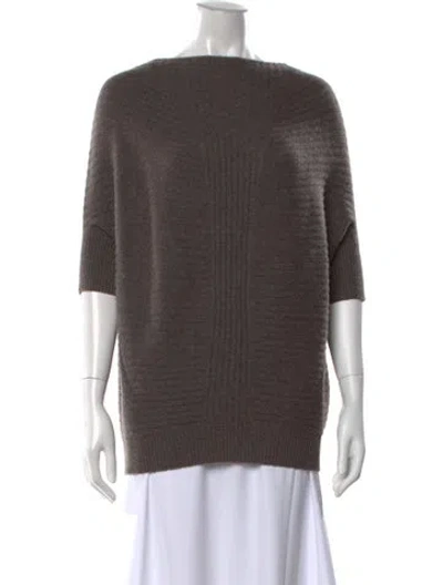 Pre-owned Vince Cashmere V-neck Sweater In Brown