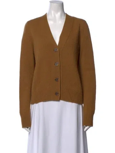 Pre-owned Vince Cashmere V-neck Sweater In Brown