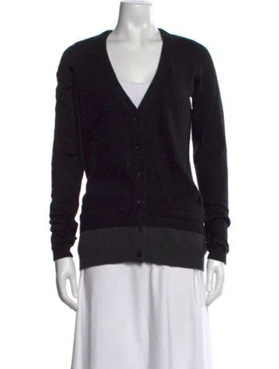 Pre-owned Vince Cashmere V-neck Sweater In Gray