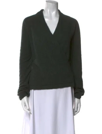 Pre-owned Vince Cashmere V-neck Sweater In Gray