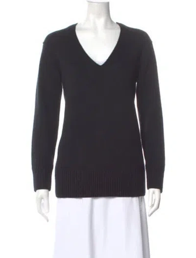 Pre-owned Vince Cashmere V-neck Sweater In Gray