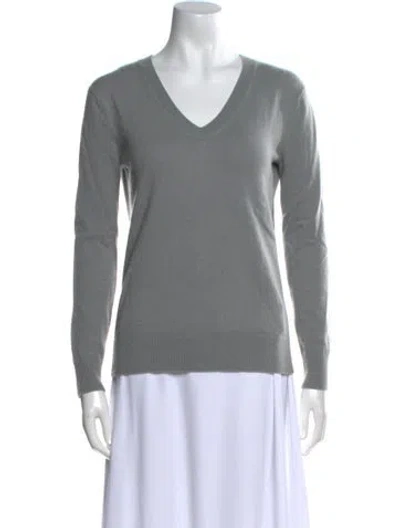 Pre-owned Vince Cashmere V-neck Sweater In Gray