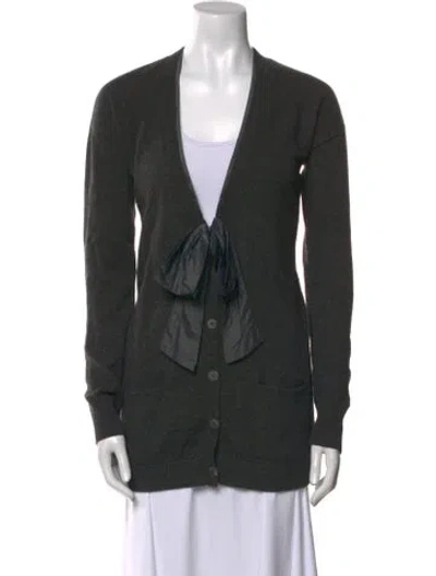 Pre-owned Vince Cashmere V-neck Sweater In Gray