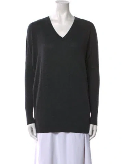 Pre-owned Vince Cashmere V-neck Sweater In Gray