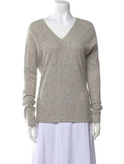 Pre-owned Vince Cashmere V-neck Sweater In Gray