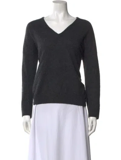 Pre-owned Vince Cashmere V-neck Sweater In Gray