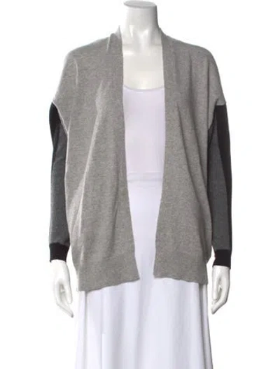 Pre-owned Vince Cashmere V-neck Sweater In Gray