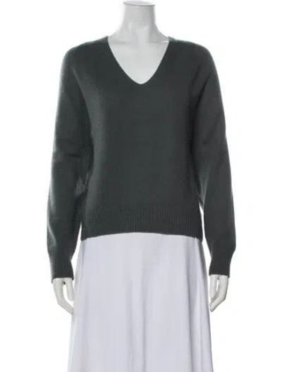 Pre-owned Vince Cashmere V-neck Sweater In Gray